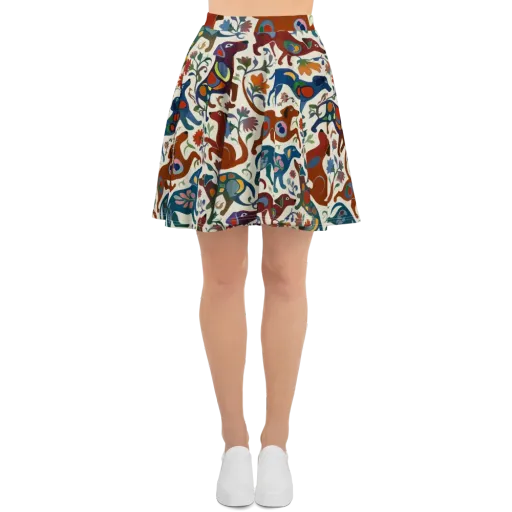 Folk Hounds on a Skater Skirt