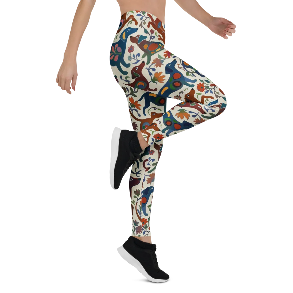 Folk Hounds on Leggings — Right