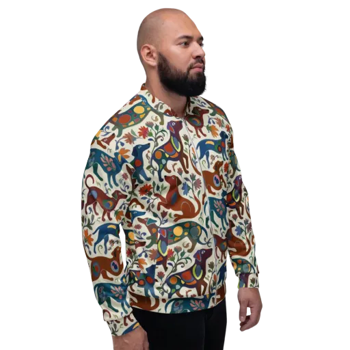 Folk Hounds on a Bomber Jacket