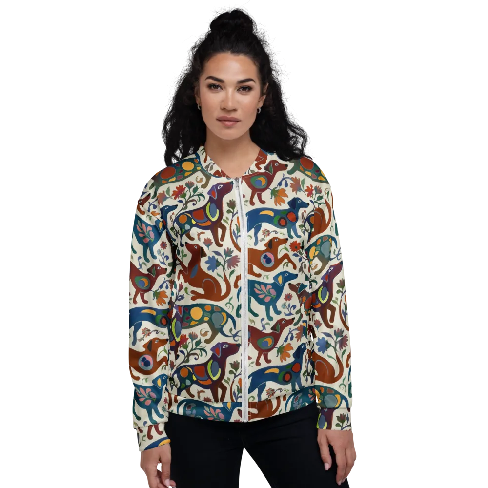 Folk Hounds on Bomber Jacket — Front