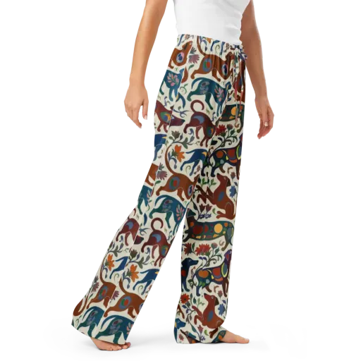 Folk Hounds on a Women's Pajama Pants