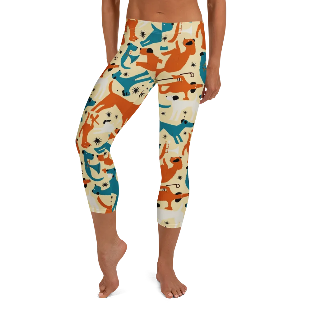 Terrier Tempo on Capri Leggings — Front