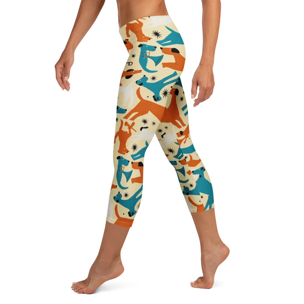 Terrier Tempo on Capri Leggings — Left