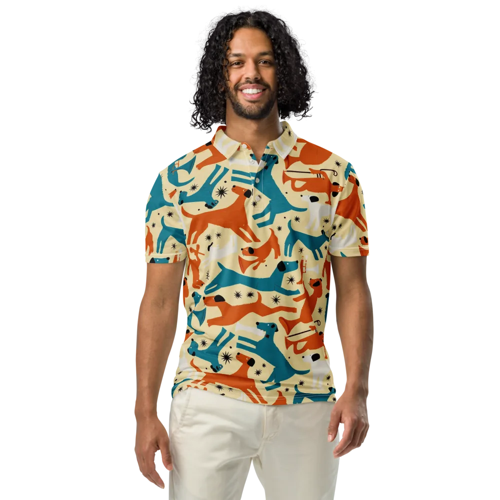 Terrier Tempo on Men's Slim Fit Polo Shirt — Front