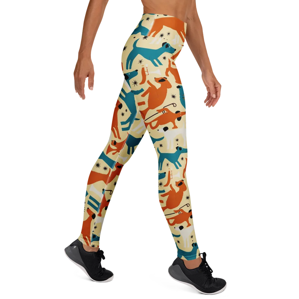 Terrier Tempo on Yoga Leggings — Right