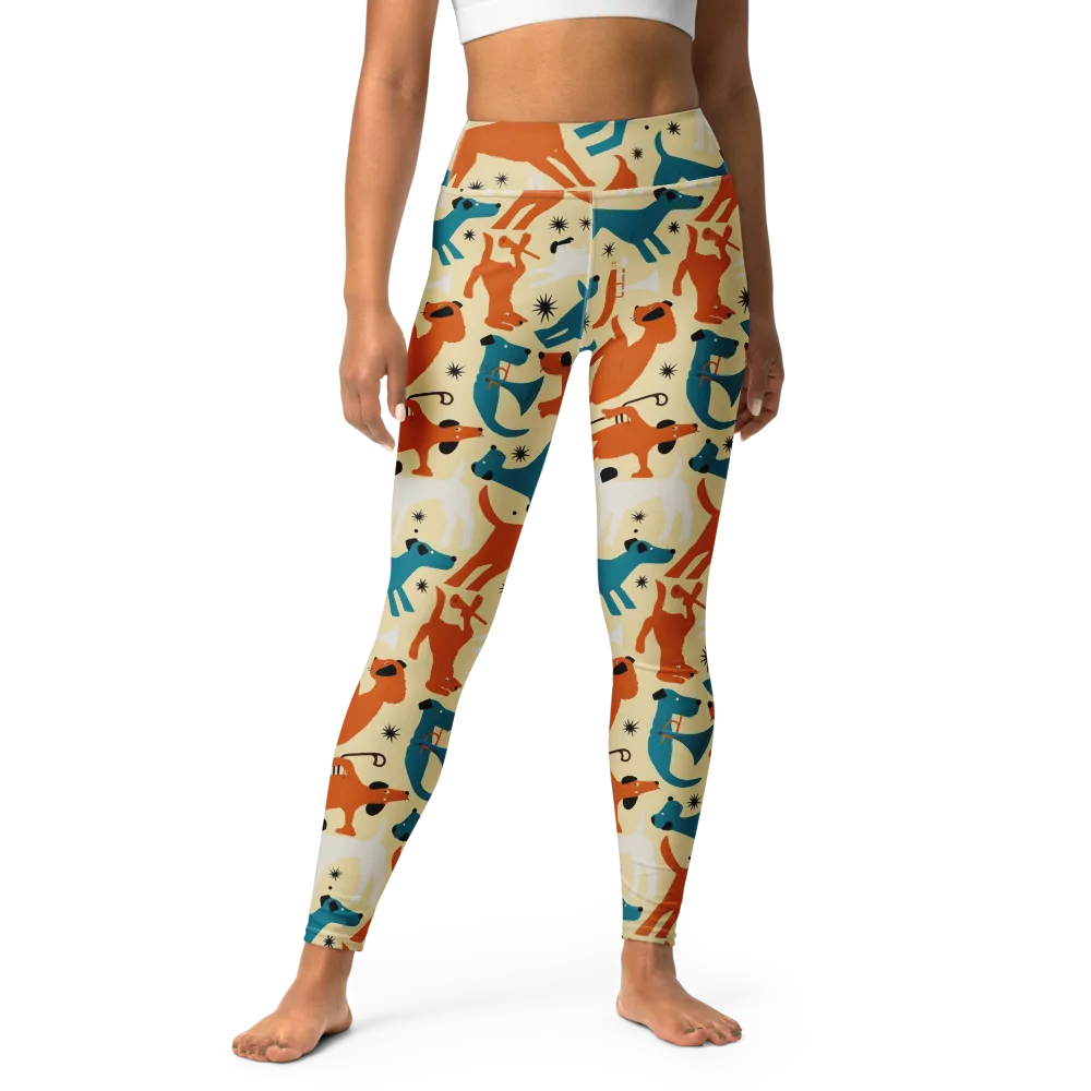 Terrier Tempo on Yoga Leggings — Front