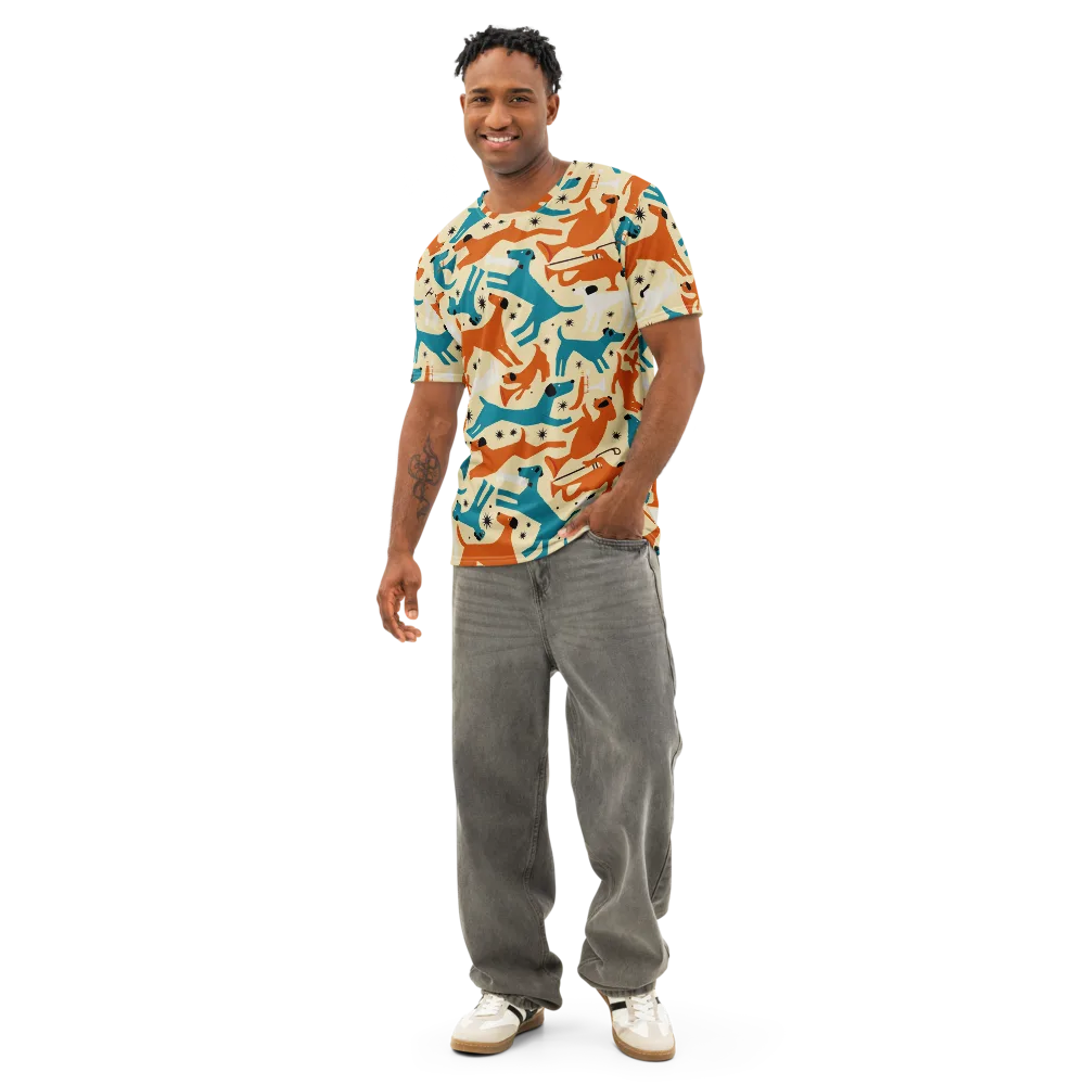 Terrier Tempo on Men's Cotton Crew Neck T-Shirt — Front