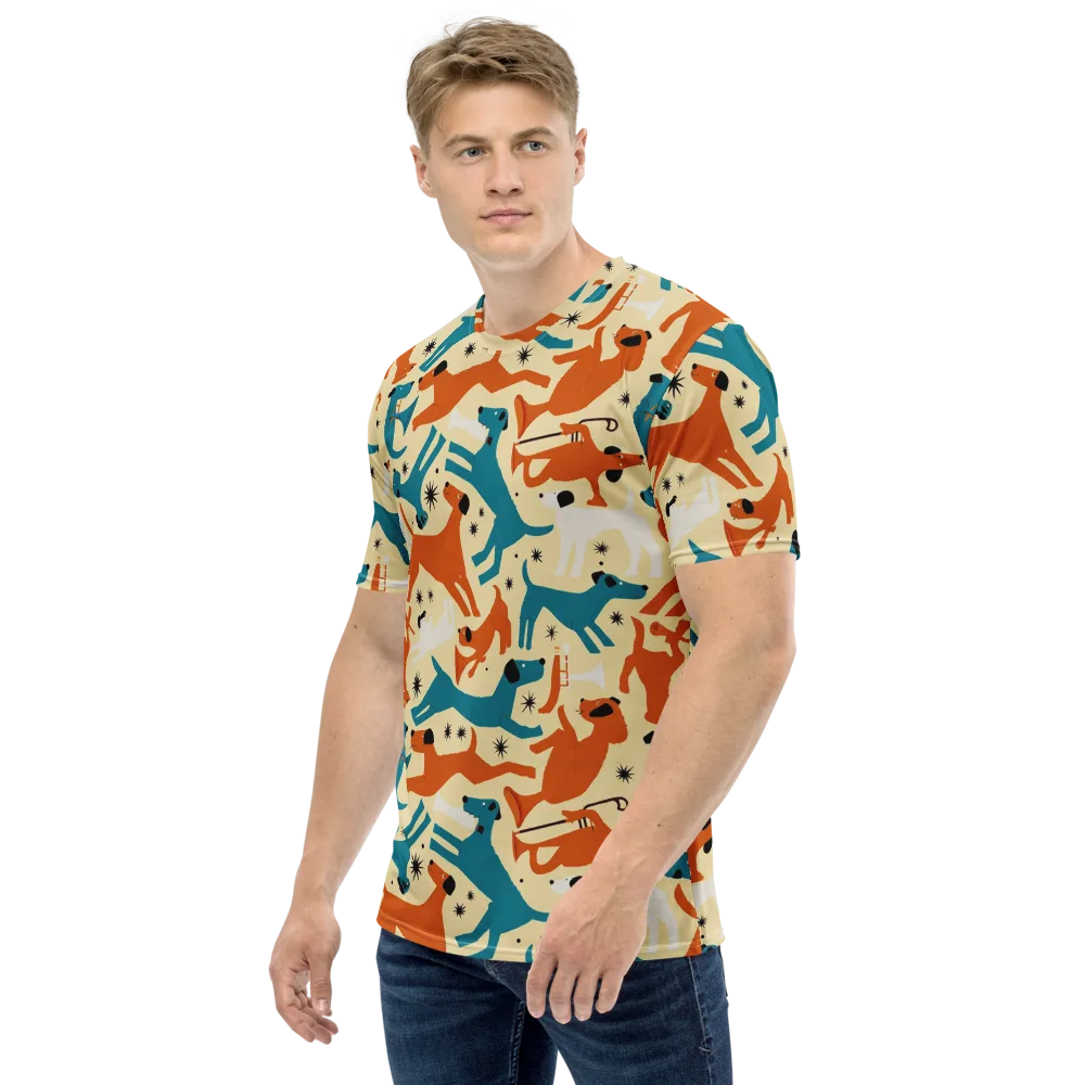 Terrier Tempo on Men's Crew Neck T-Shirt — Left