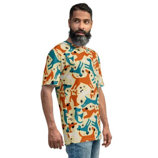 Terrier Tempo on a Men's Crew Neck T-Shirt