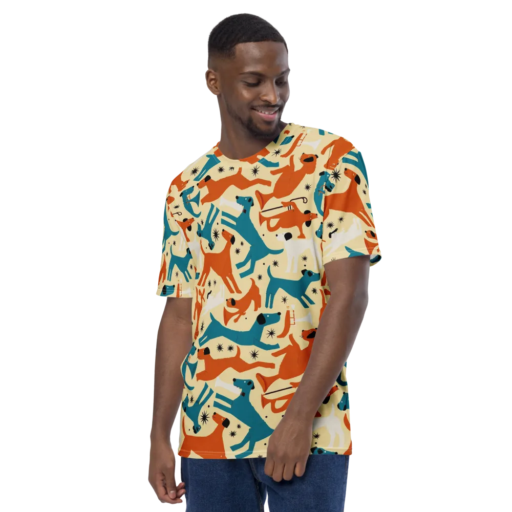 Terrier Tempo on Men's Crew Neck T-Shirt — Left