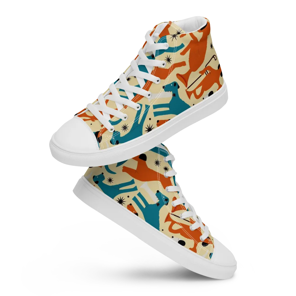 Terrier Tempo on Men's High Top Canvas Shoes — Front