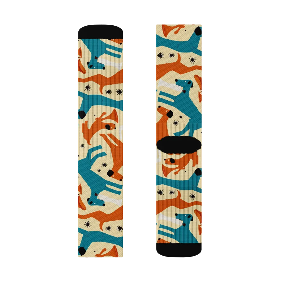 Terrier Tempo on Socks — Left Sock