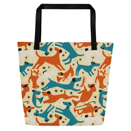 Terrier Tempo on a Large Tote Bag W/ Pocket