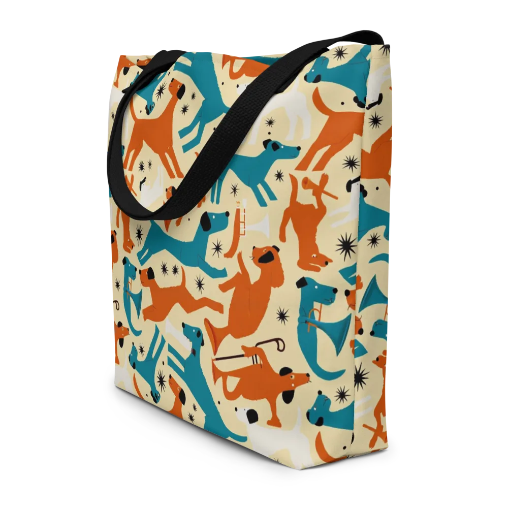 Terrier Tempo on Large Tote Bag W/ Pocket — Front