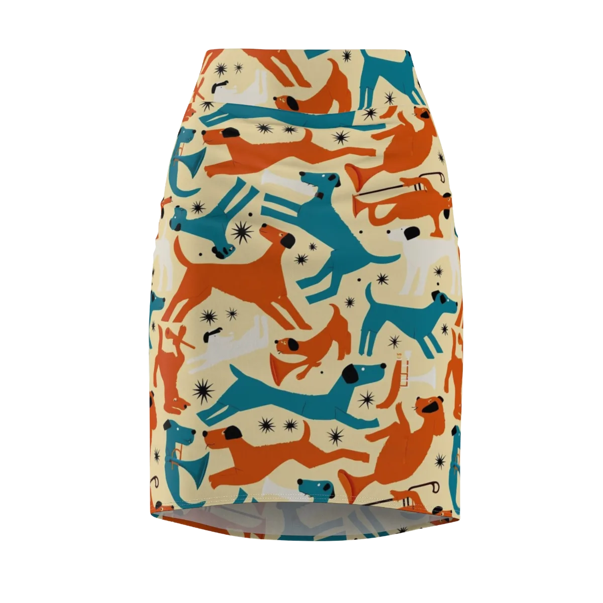 Terrier Tempo on Pencil Skirt — Front