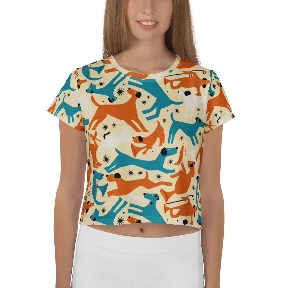 Terrier Tempo on Crop Tee — Front