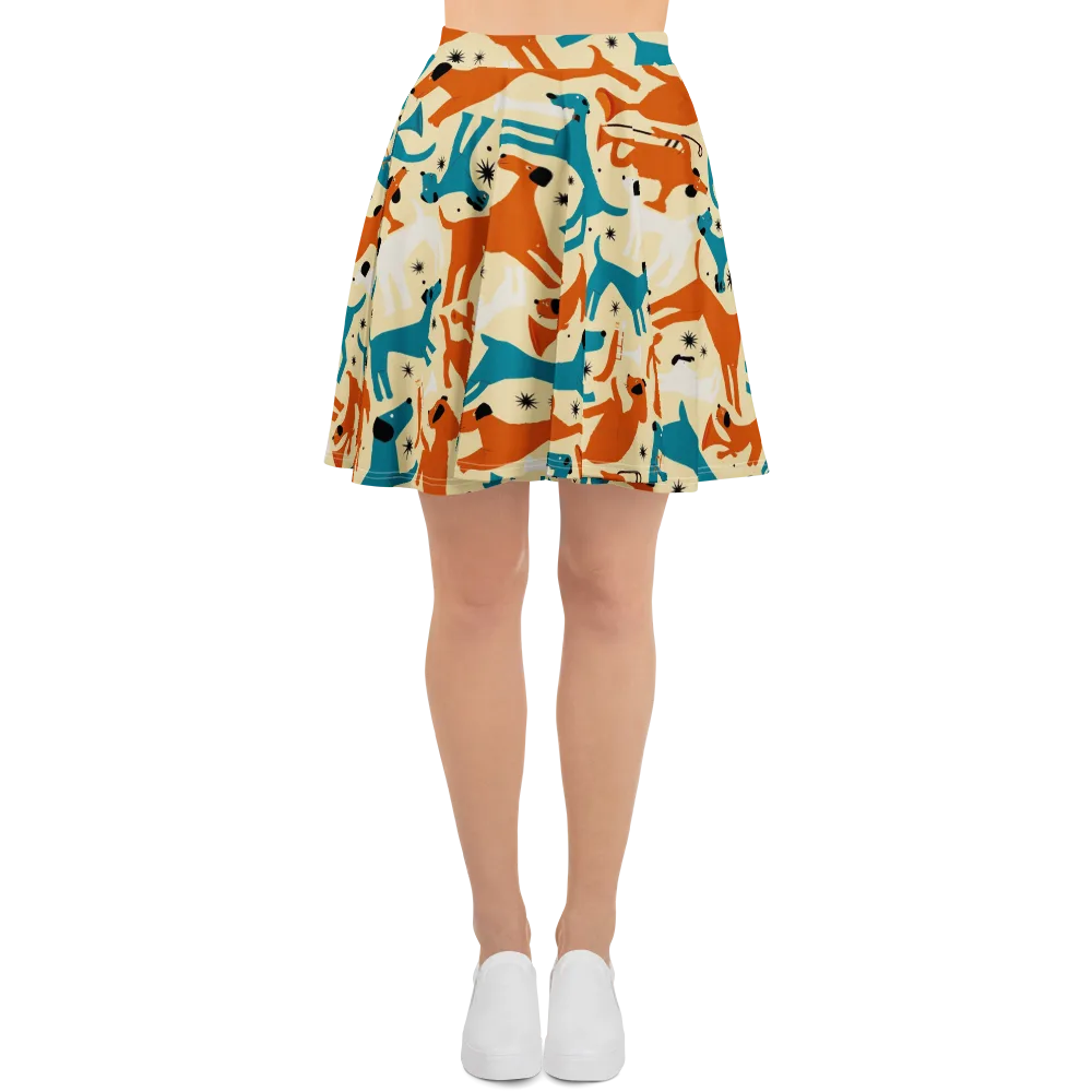 Terrier Tempo on Skater Skirt — Front