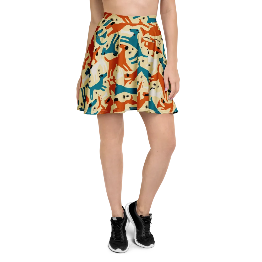 Terrier Tempo on Skater Skirt — Front