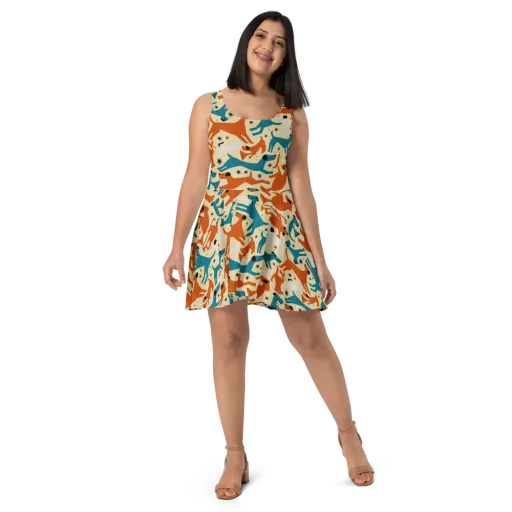 Terrier Tempo on a Skater Dress