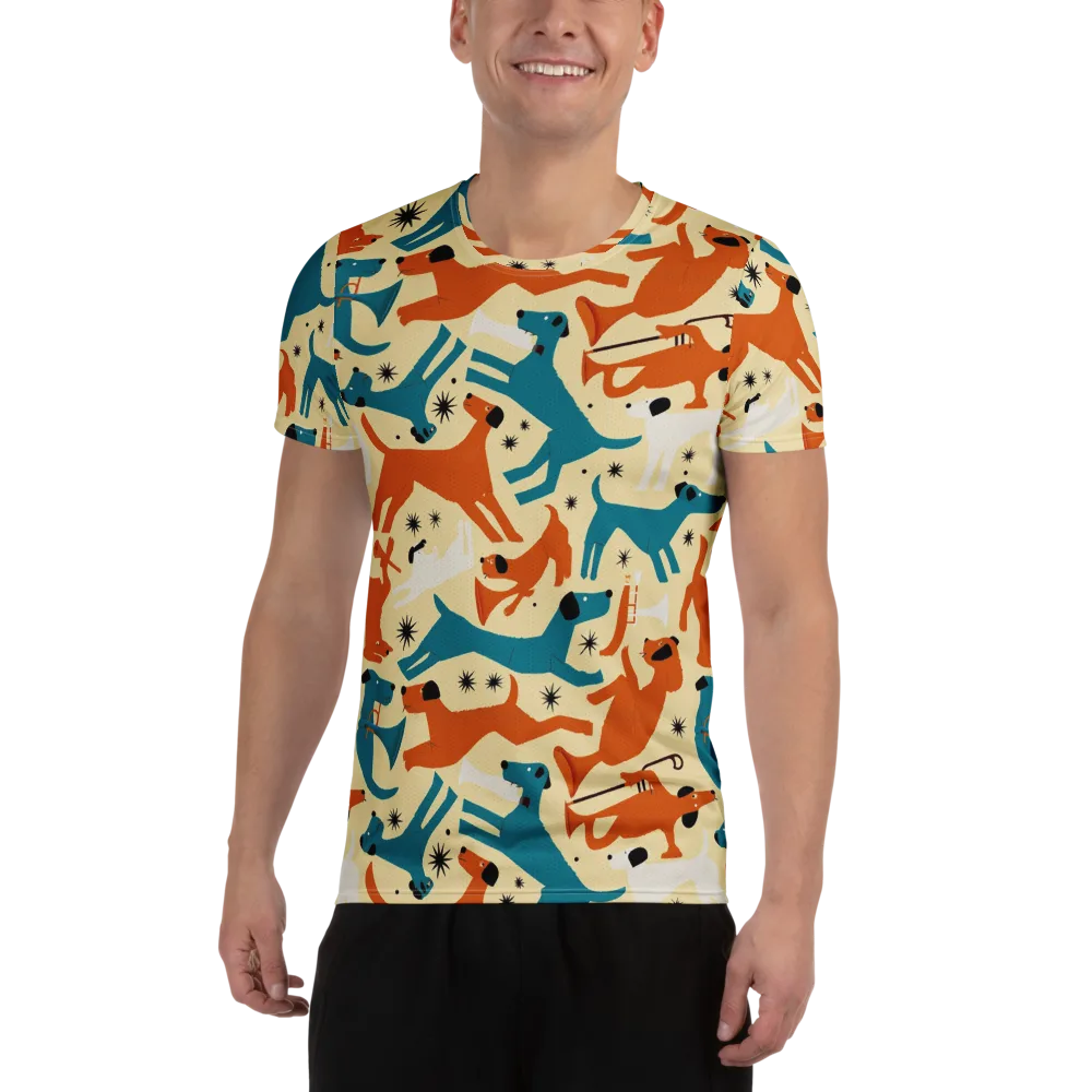 Terrier Tempo on Men's Athletic T-Shirt — Front