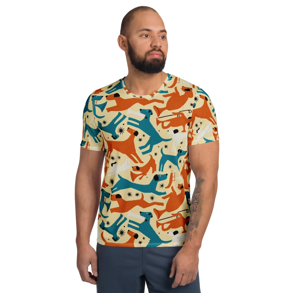 Terrier Tempo on Men's Athletic T-Shirt — Front