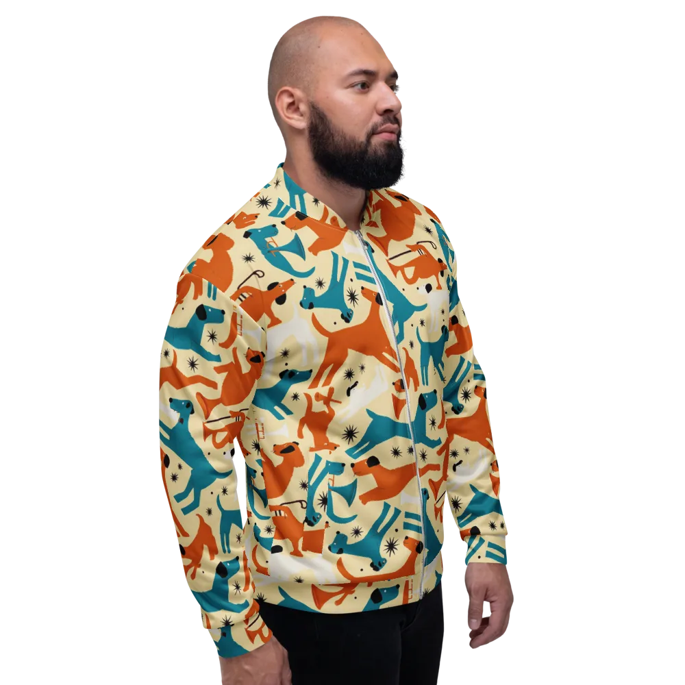Terrier Tempo on Bomber Jacket — Right