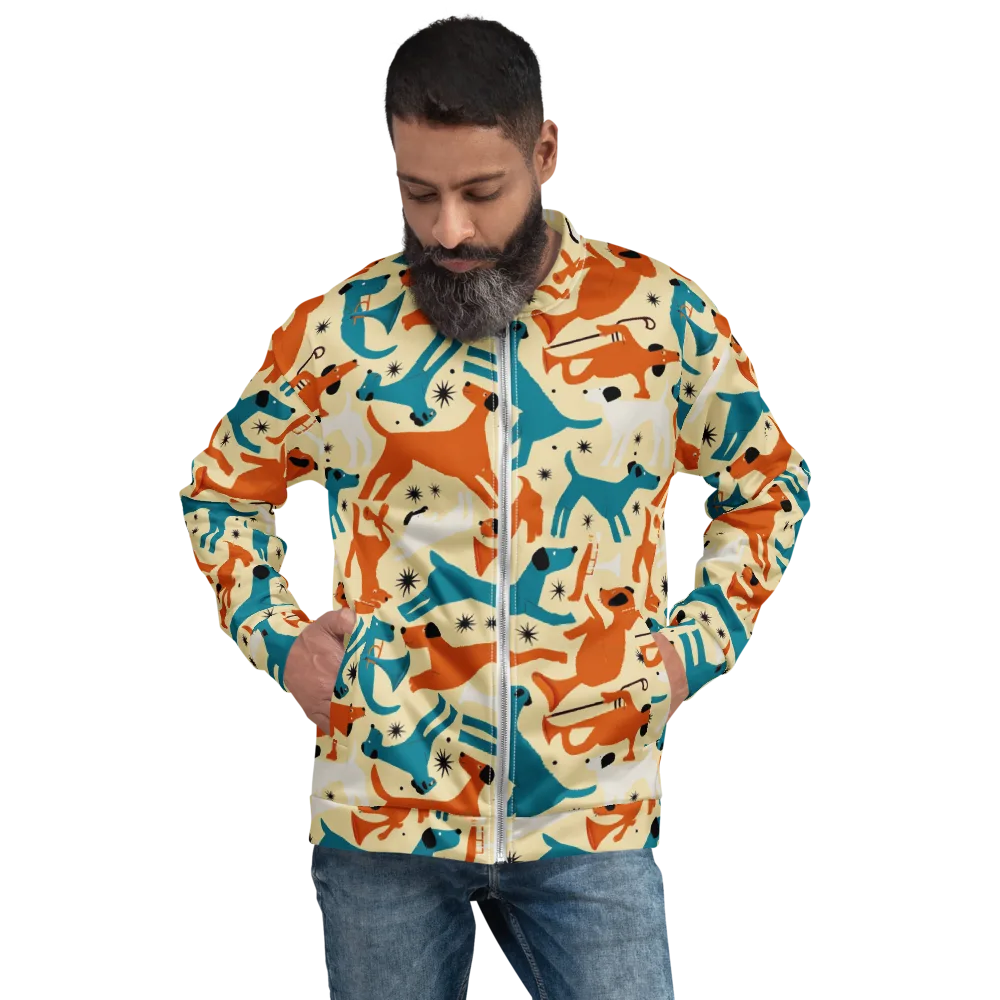 Terrier Tempo on Bomber Jacket — Front