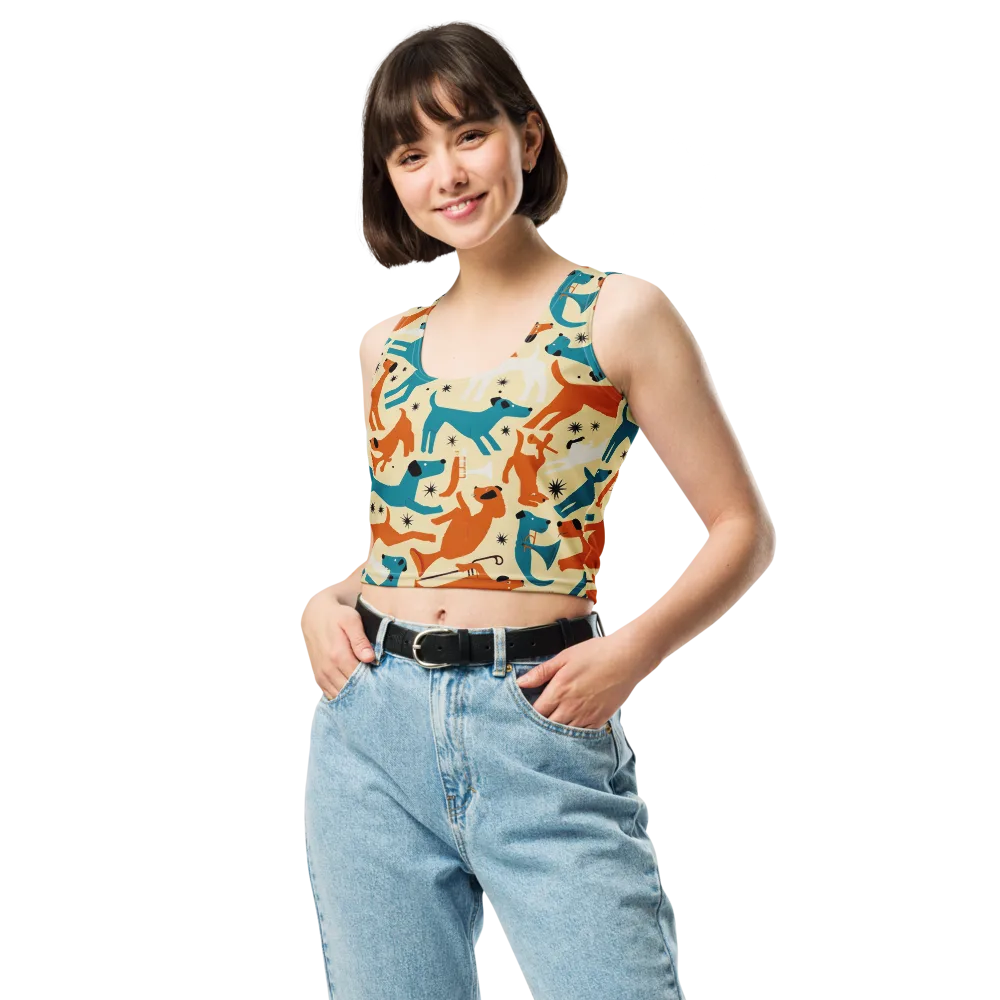 Terrier Tempo on Crop Top — Front