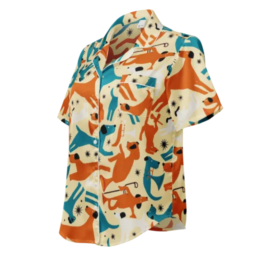 Terrier Tempo on a Women's Short Sleeve Pajama Top