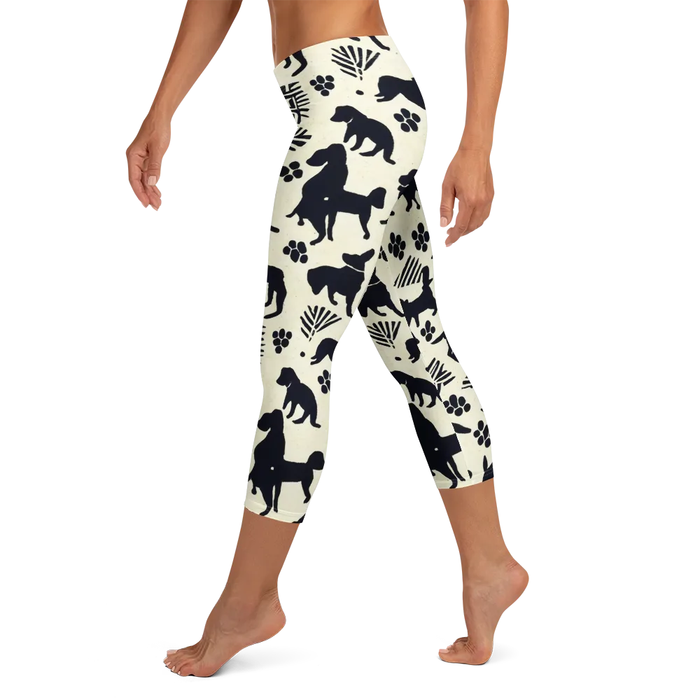 Ink And Paw on Capri Leggings — Left