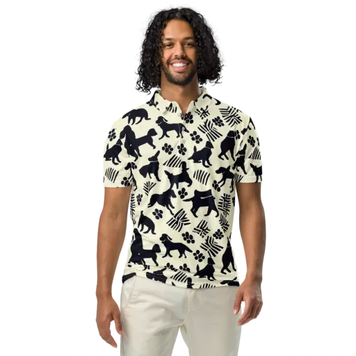 Ink And Paw on a Men's Slim Fit Polo Shirt