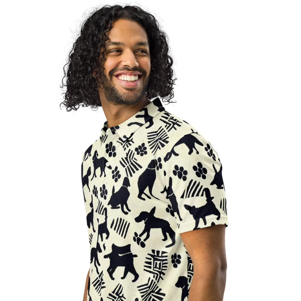 Ink And Paw on Men's Slim Fit Polo Shirt — Left Front