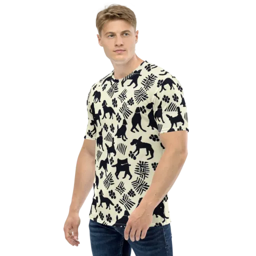 Ink And Paw on a Men's Crew Neck T-Shirt