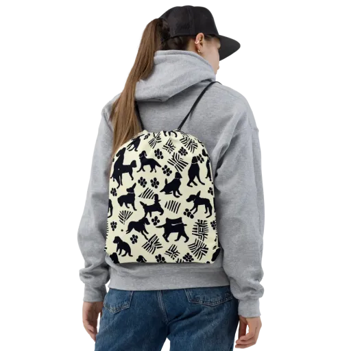 Ink And Paw on a Drawstring Bag