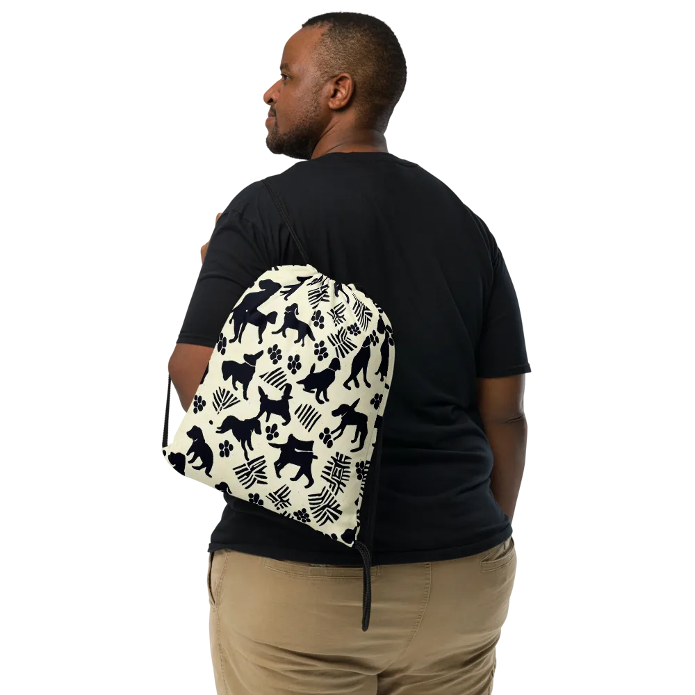 Ink And Paw on Drawstring Bag — Front