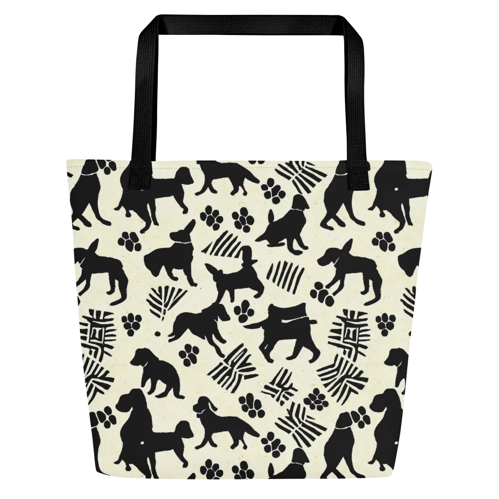 Ink And Paw on Large Tote Bag W/ Pocket — Front