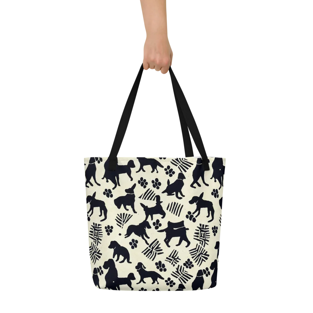 Ink And Paw on Large Tote Bag W/ Pocket — Front
