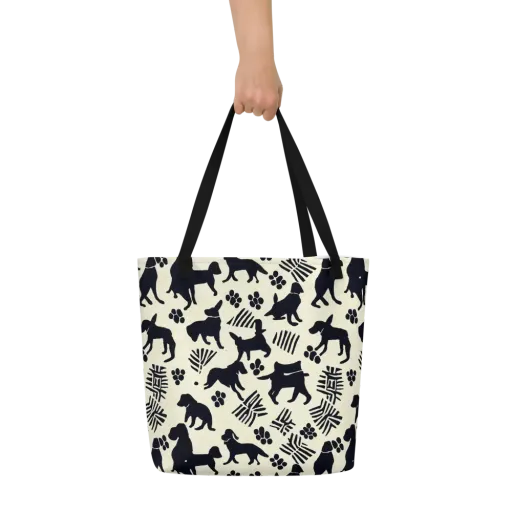 Ink And Paw on a Large Tote Bag W/ Pocket