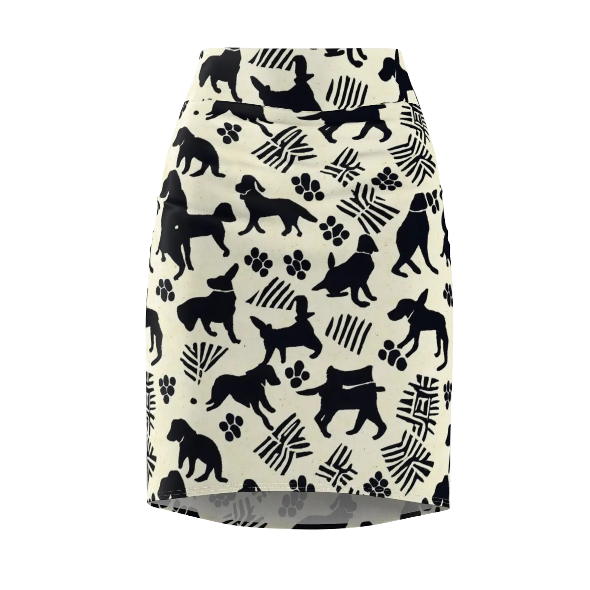 Ink And Paw on Pencil Skirt — Front