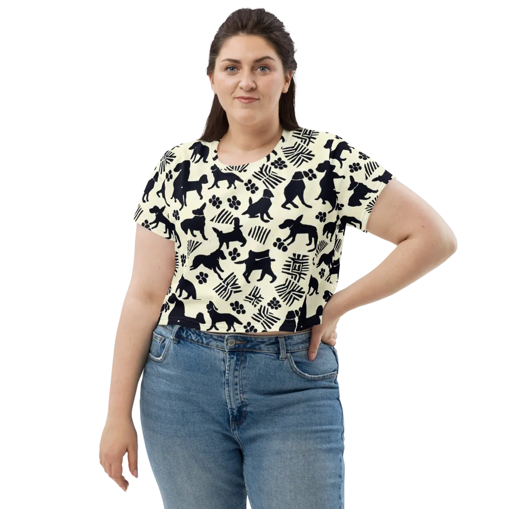 Ink And Paw on Crop Tee — Front