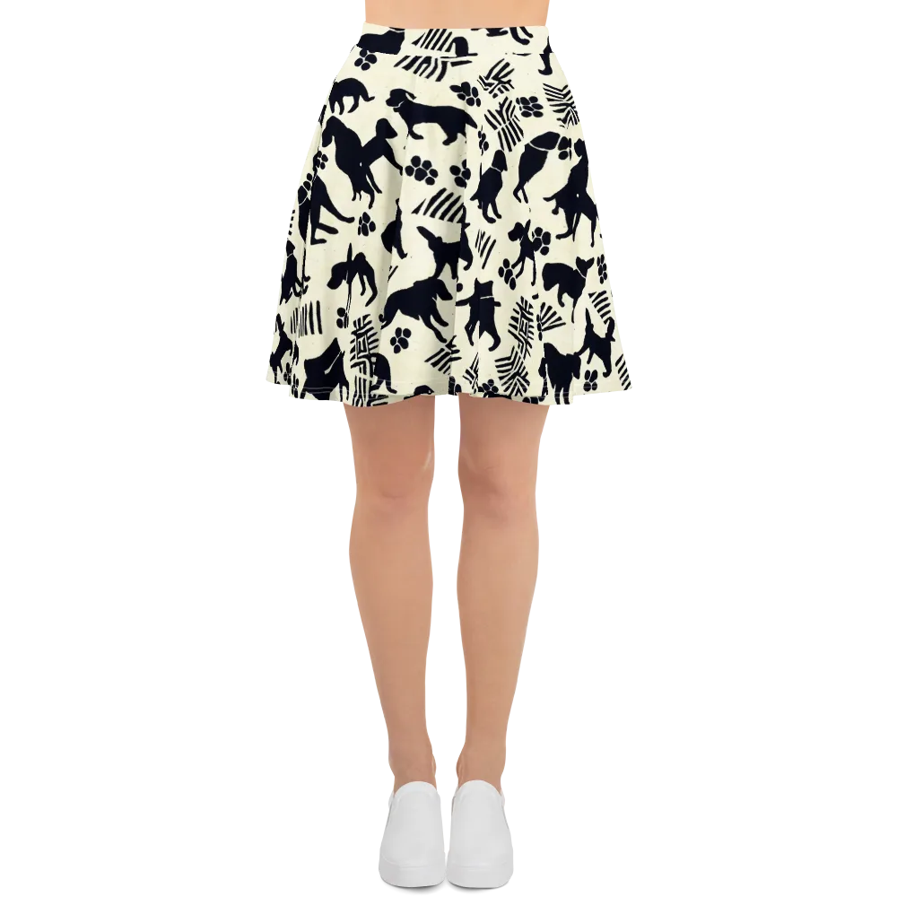 Ink And Paw on Skater Skirt — Front