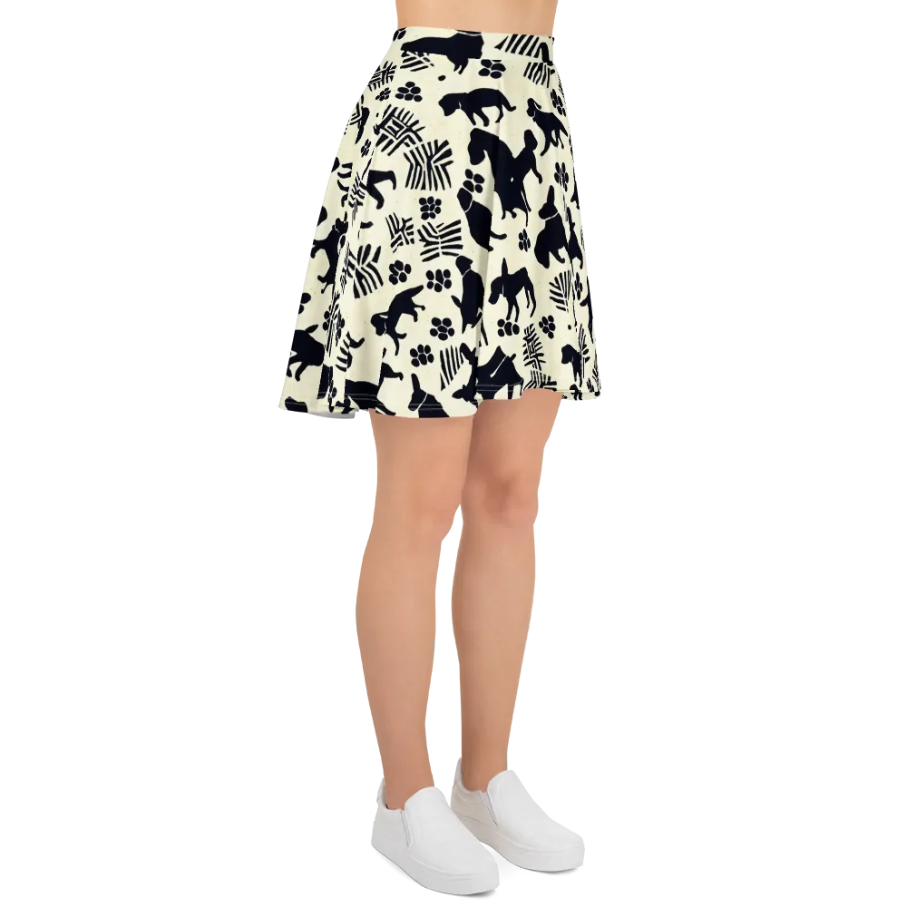 Ink And Paw on Skater Skirt — Right