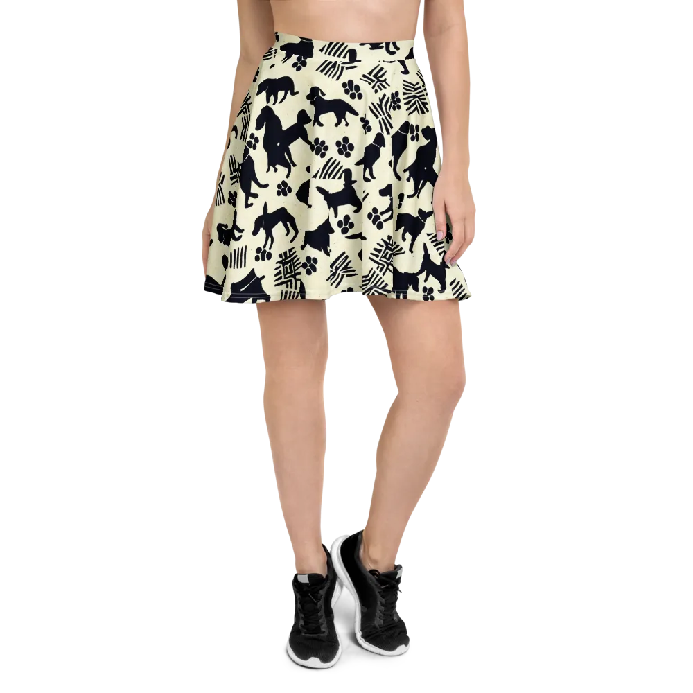 Ink And Paw on Skater Skirt — Front
