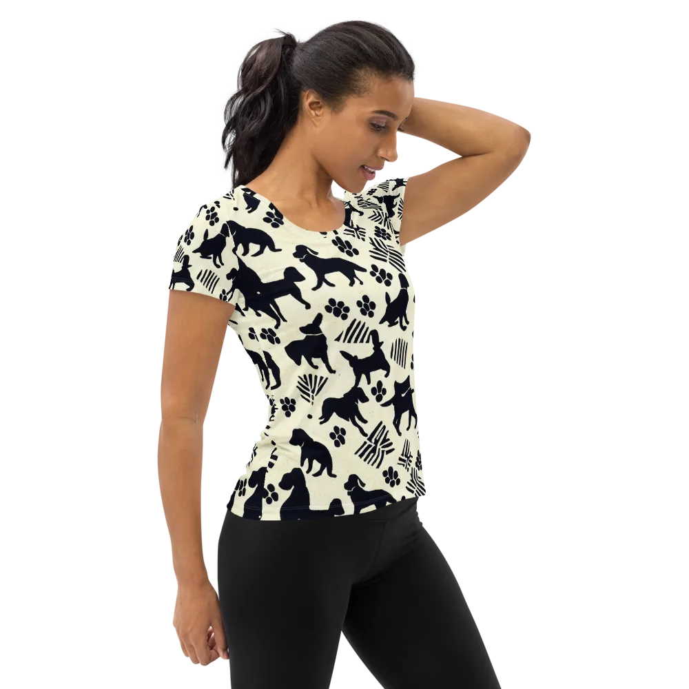 Ink And Paw on Women's Athletic T-Shirt — Right