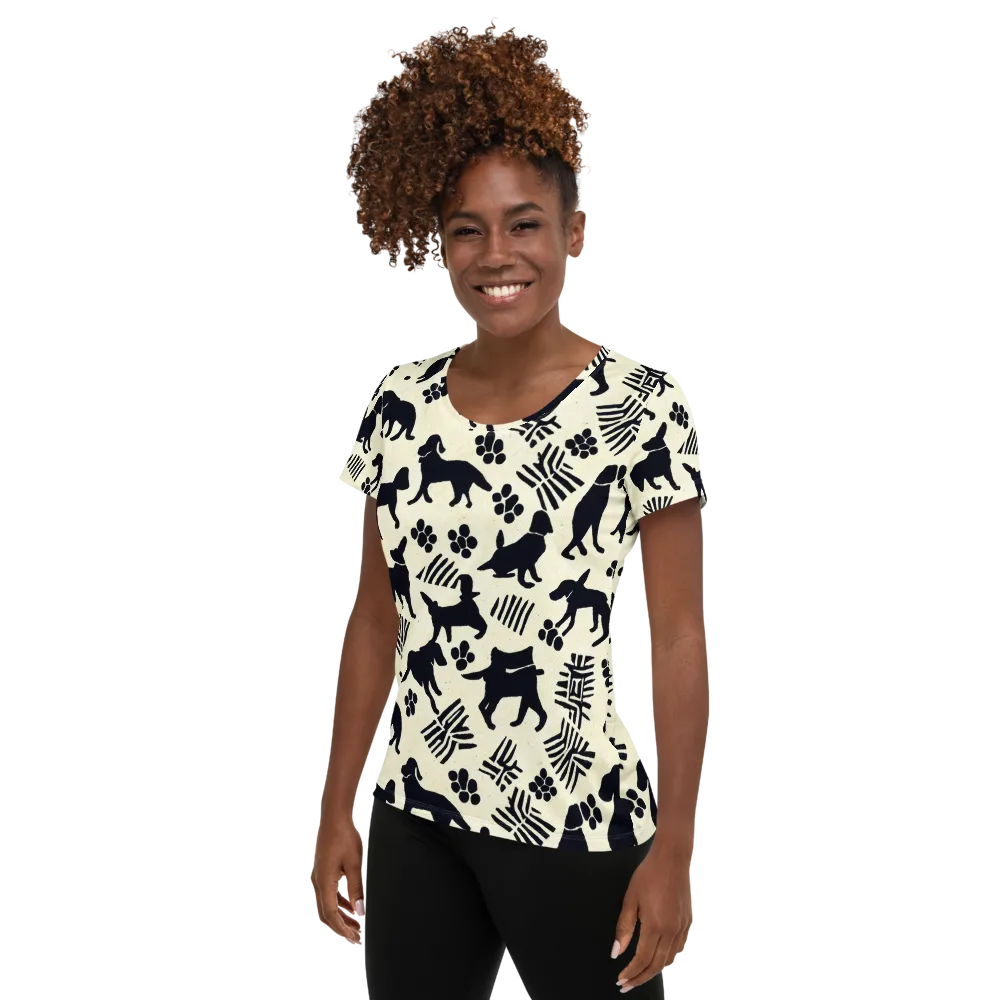 Ink And Paw on Women's Athletic T-Shirt — Left