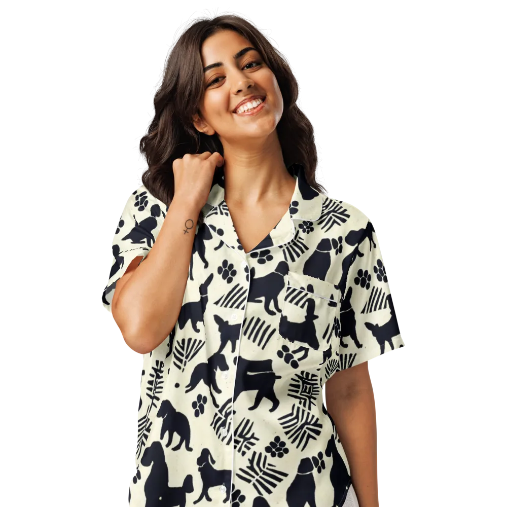 Ink And Paw on Women's Short Sleeve Pajama Top — Front