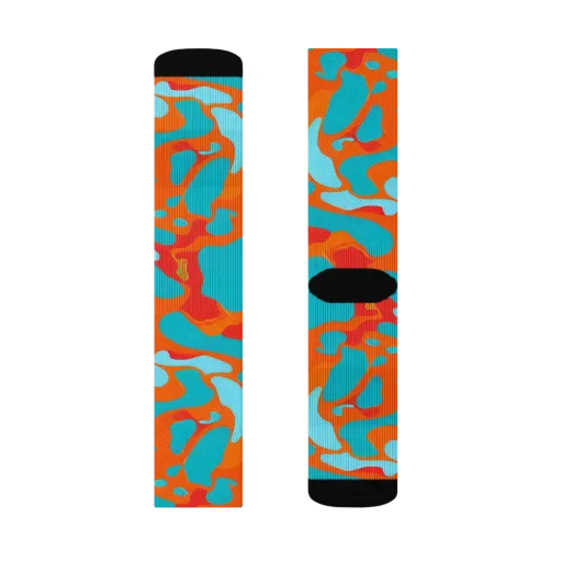 Turquoise Flame on a Socks