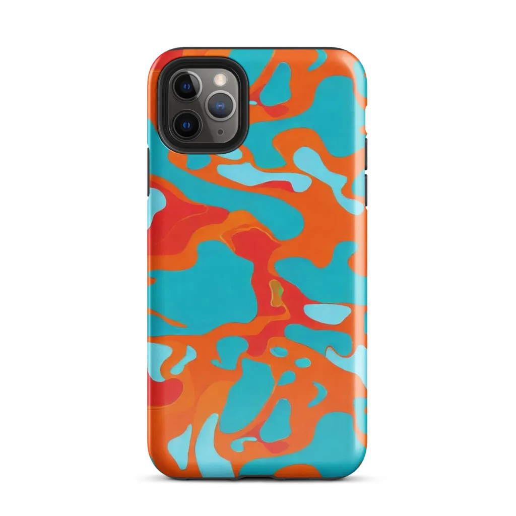 Turquoise Flame on Tough Case for iPhone® — Front