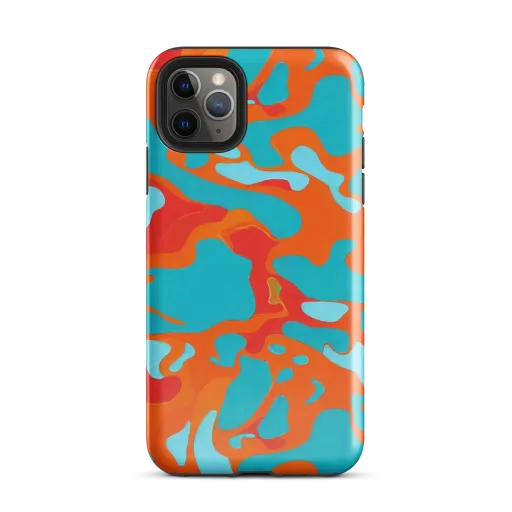 Turquoise Flame on a Tough Case for iPhone®