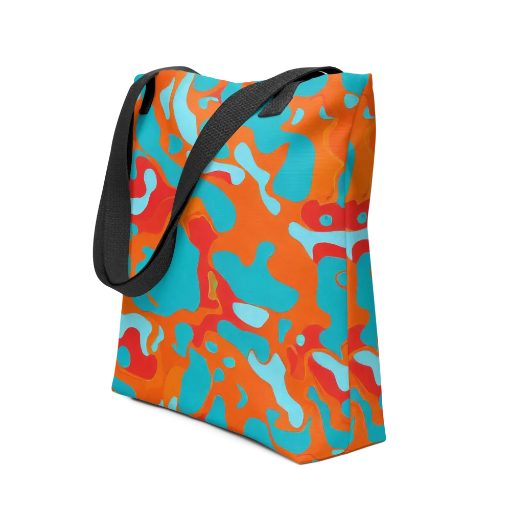 Turquoise Flame on Tote Bag — Front